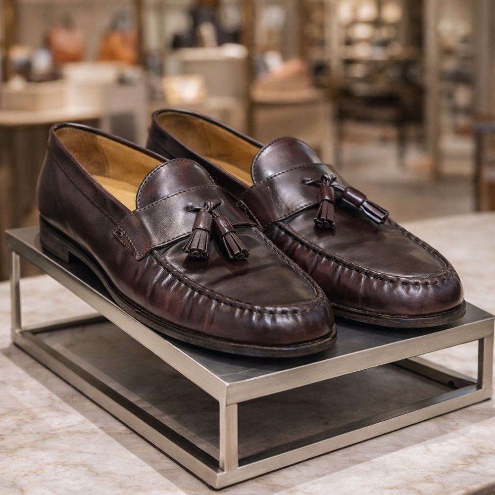 Cole Haan Tassel Loafers Nike Air Leather Oxblood Men’s Size 12